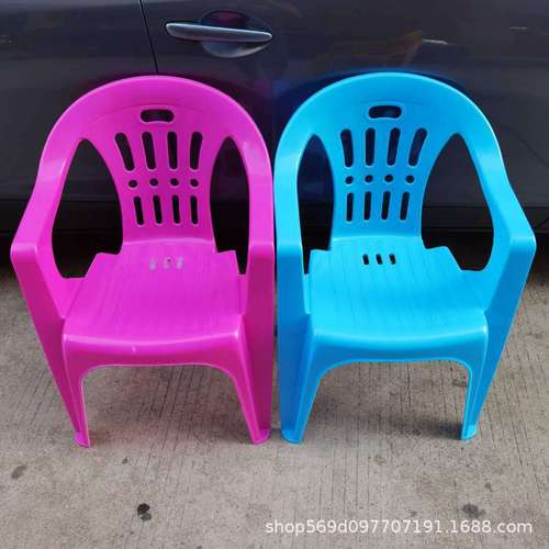 厂家批发成人塑料靠背椅子全新料pp扶手加厚塑胶椅大排档餐馆凳子